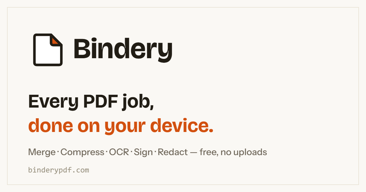 Bindery social sharing card